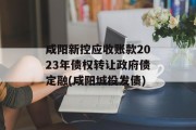 咸阳新控应收账款2023年债权转让政府债定融(咸阳城投发债)