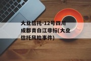大业信托-12号四川成都青白江非标(大业信托风险事件)