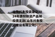 山东兴鱼投资建设2024年债权融资产品城投债定融(山东兴鱼投资建设有限公司)