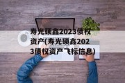 寿光硕鑫2023债权资产(寿光硕鑫2023债权资产飞标信息)