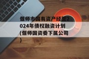 偃师市国有资产经营2024年债权融资计划(偃师国资委下属公司)