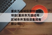 重庆万盛城投债权政信项目(重庆市万盛经开区城市开发投资集团有限公司)