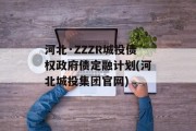 河北·ZZZR城投债权政府债定融计划(河北城投集团官网)