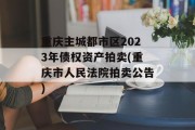 重庆主城都市区2023年债权资产拍卖(重庆市人民法院拍卖公告)