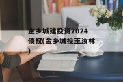 金乡城建投资2024债权(金乡城投王汝林)
