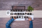 河南新安县ZF控股2023年债权资产项目(新安县开工项目)