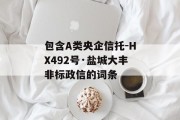 包含A类央企信托-HX492号·盐城大丰非标政信的词条