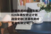 济源市虎岭经济发展2024年债权转让计划政信定融(济源市虎岭置业有限公司)