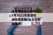 山东枣庄台儿庄财金D1号2023年收益权城投债定融(台儿庄财金集团)