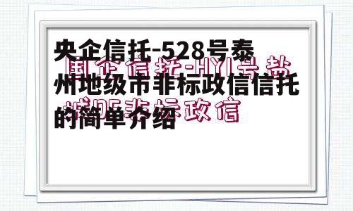 央企信托-528号泰州地级市非标政信信托的简单介绍