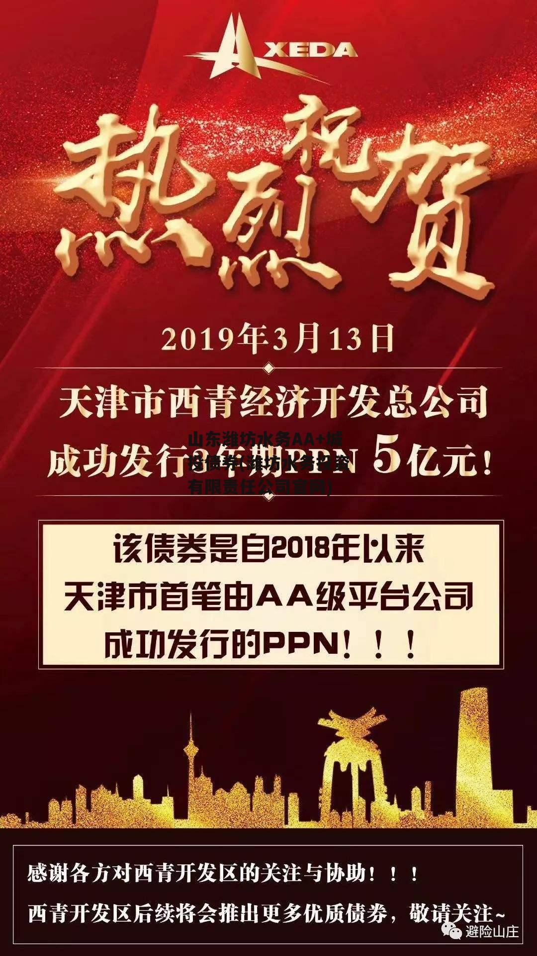 山东潍坊水务AA+城投债券(潍坊水务投资有限责任公司官网)