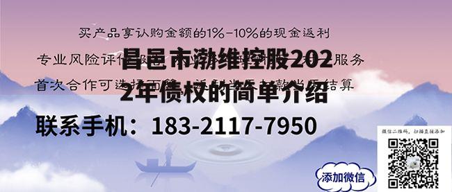 昌邑市渤维控股2022年债权的简单介绍