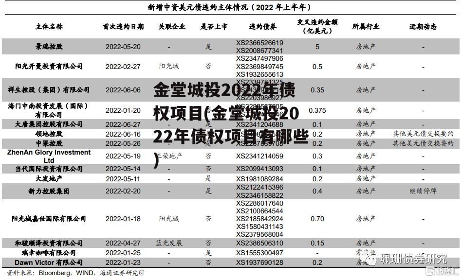 金堂城投2022年债权项目(金堂城投2022年债权项目有哪些)