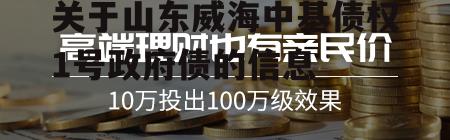 关于山东威海中基债权1号政府债的信息