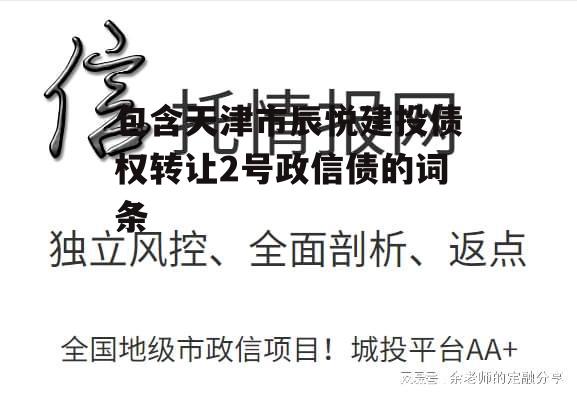 包含天津市辰悦建投债权转让2号政信债的词条