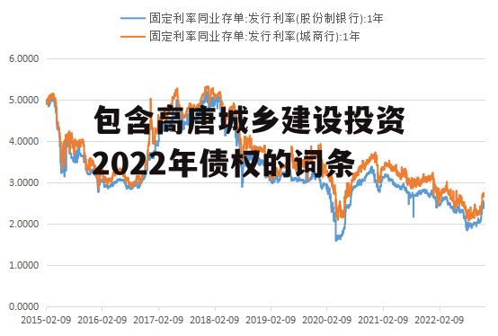 包含高唐城乡建设投资2022年债权的词条