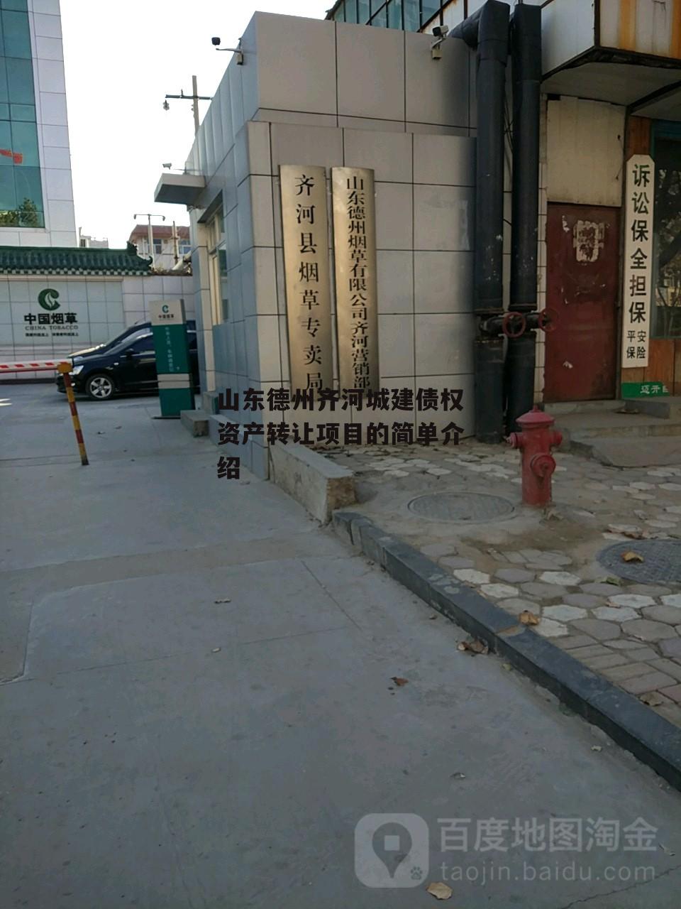 山东德州齐河城建债权资产转让项目的简单介绍