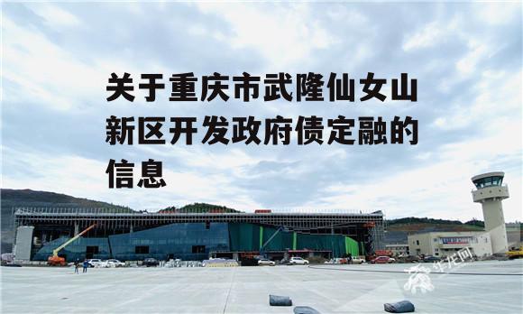 关于重庆市武隆仙女山新区开发政府债定融的信息