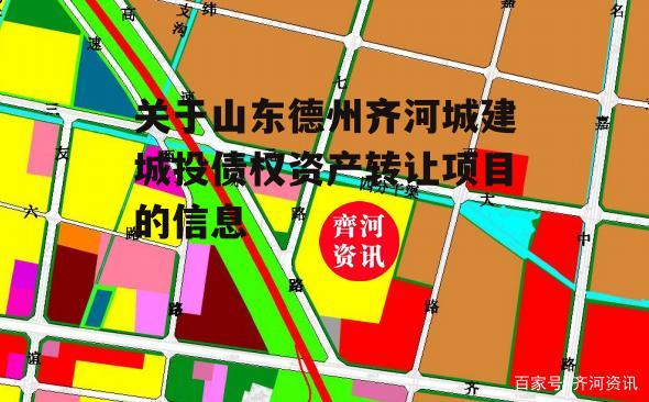 关于山东德州齐河城建城投债权资产转让项目的信息