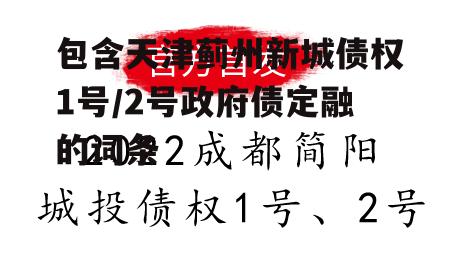 包含天津蓟州新城债权1号/2号政府债定融的词条