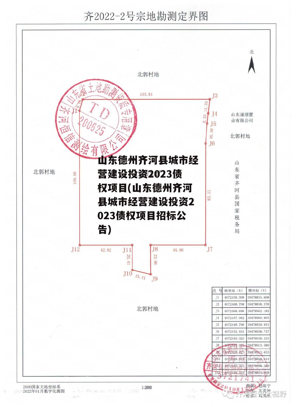 山东德州齐河县城市经营建设投资2023债权项目(山东德州齐河县城市经营建设投资2023债权项目招标公告)