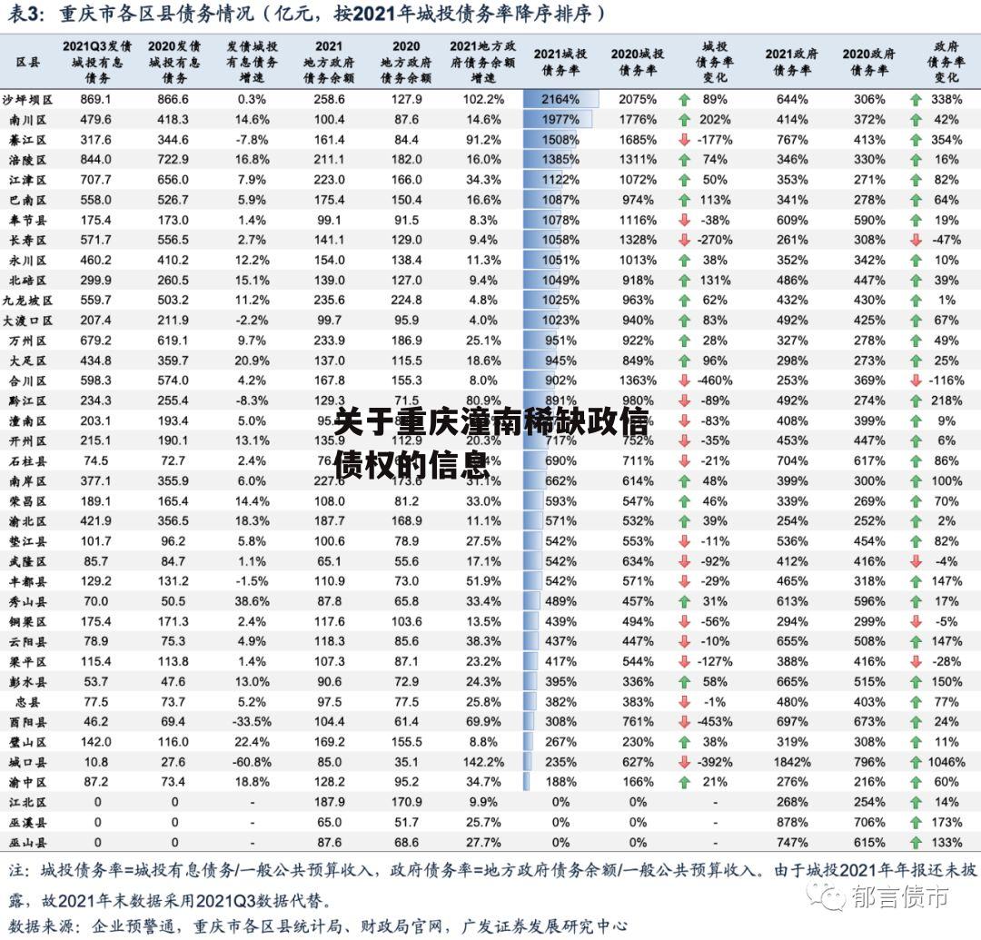 关于重庆潼南稀缺政信债权的信息