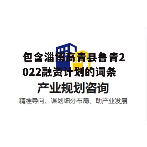 包含淄博高青县鲁青2022融资计划的词条