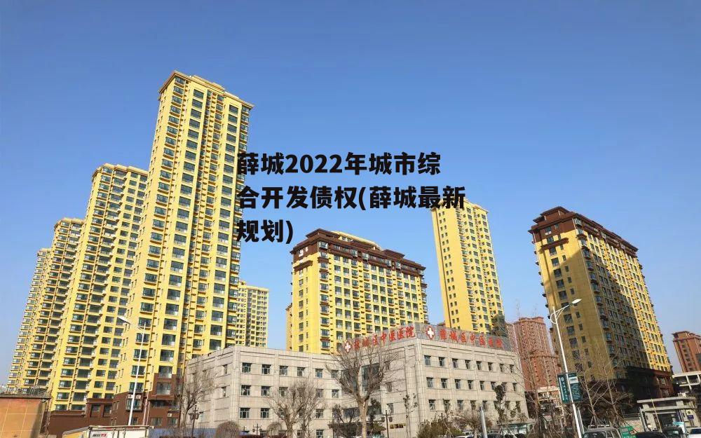 薛城2022年城市综合开发债权(薛城最新规划)