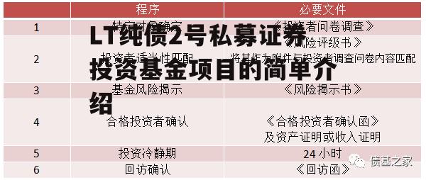 LT纯债2号私募证券投资基金项目的简单介绍