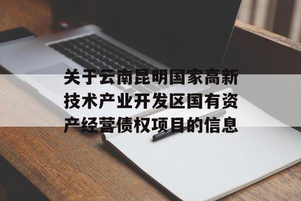 关于云南昆明国家高新技术产业开发区国有资产经营债权项目的信息