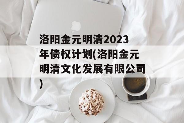 洛阳金元明清2023年债权计划(洛阳金元明清文化发展有限公司)