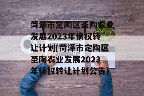 菏泽市定陶区圣陶农业发展2023年债权转让计划(菏泽市定陶区圣陶农业发展2023年债权转让计划公告)