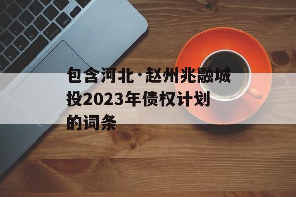 包含河北·赵州兆融城投2023年债权计划的词条