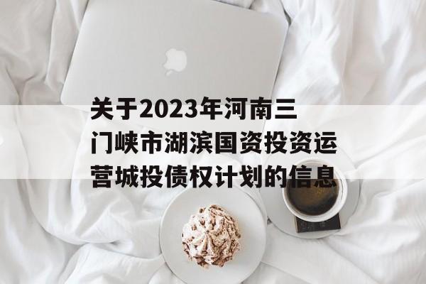 关于2023年河南三门峡市湖滨国资投资运营城投债权计划的信息