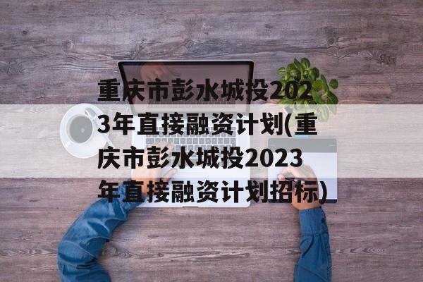 重庆市彭水城投2023年直接融资计划(重庆市彭水城投2023年直接融资计划招标)