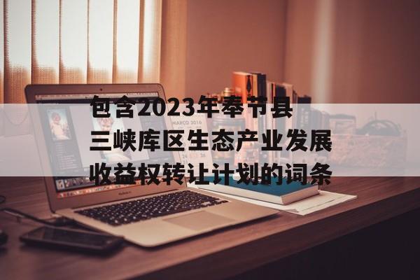 包含2023年奉节县三峡库区生态产业发展收益权转让计划的词条