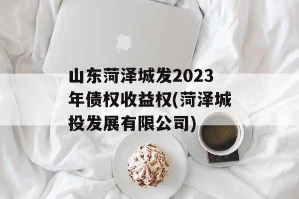 山东菏泽城发2023年债权收益权(菏泽城投发展有限公司)