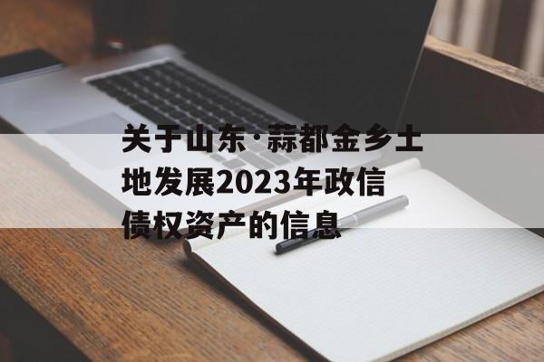 关于山东·蒜都金乡土地发展2023年政信债权资产的信息