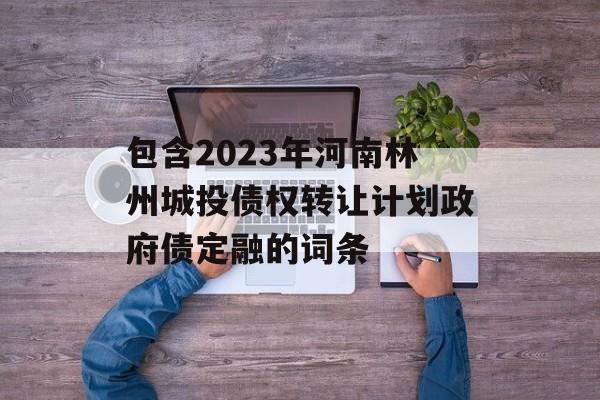 包含2023年河南林州城投债权转让计划政府债定融的词条