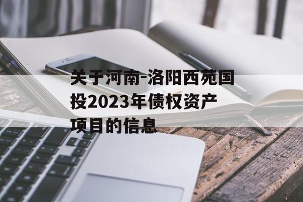 关于河南-洛阳西苑国投2023年债权资产项目的信息