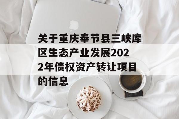 关于重庆奉节县三峡库区生态产业发展2022年债权资产转让项目的信息