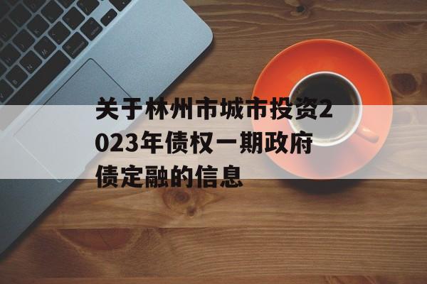 关于林州市城市投资2023年债权一期政府债定融的信息