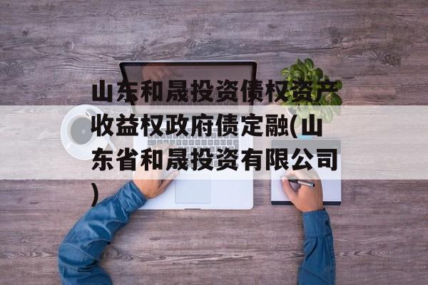 山东和晟投资债权资产收益权政府债定融(山东省和晟投资有限公司)