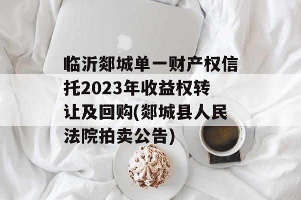 临沂郯城单一财产权信托2023年收益权转让及回购(郯城县人民法院拍卖公告)