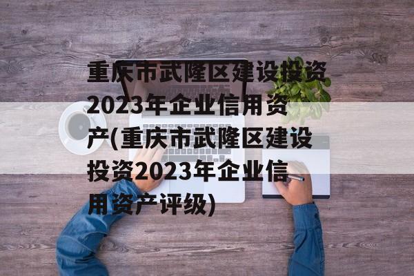 重庆市武隆区建设投资2023年企业信用资产(重庆市武隆区建设投资2023年企业信用资产评级)