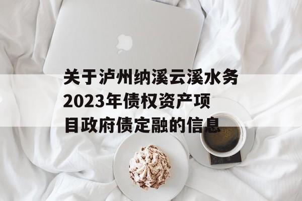 关于泸州纳溪云溪水务2023年债权资产项目政府债定融的信息