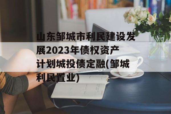 山东邹城市利民建设发展2023年债权资产计划城投债定融(邹城利民置业)