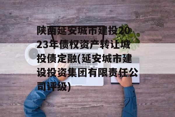 陕西延安城市建投2023年债权资产转让城投债定融(延安城市建设投资集团有限责任公司评级)