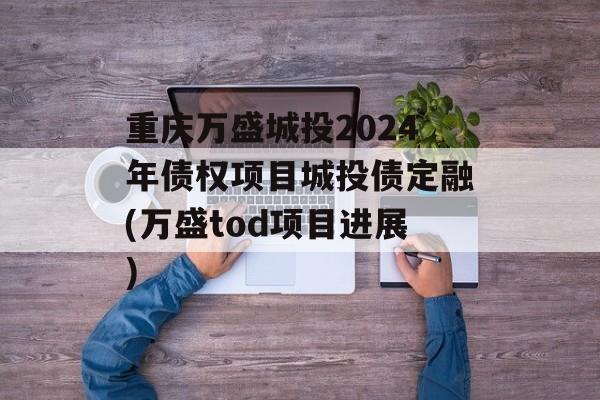 重庆万盛城投2024年债权项目城投债定融(万盛tod项目进展)