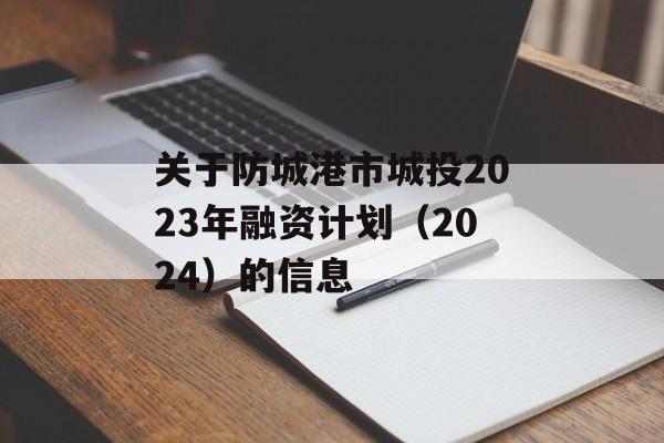 关于防城港市城投2023年融资计划（2024）的信息